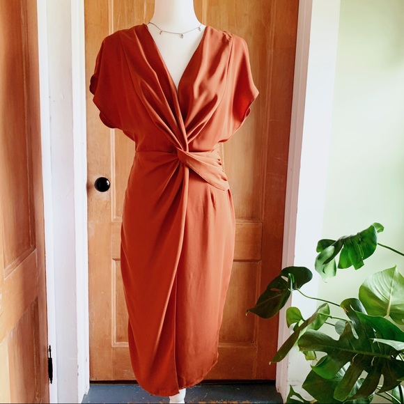 ASOS front twist midi wrap dress - Picture 2 of 13
